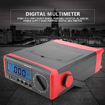 US Plug 110V UT801 Multimeter Digital Multimeter with Desktop Type LCD Display Thermometer 1999 Counts US Plug 110V UT801 Multimeter Digital Multimeter with Desktop Type LCD Display Thermometer 1999 Counts